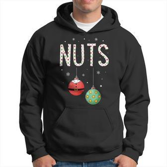 Mens Chest Nuts Matching Funny Christmas Couples Chestnuts Nuts Men Hoodie Graphic Print Hooded Sweatshirt - Seseable