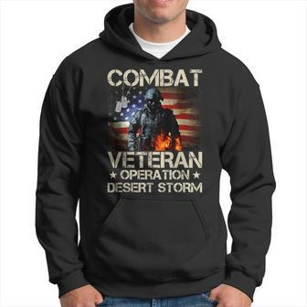 Mens Combat Veteran Operation Desert Storm Soldier Hoodie - Seseable