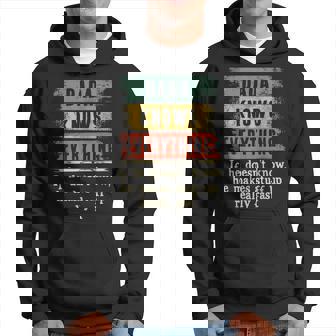 Mens Dada Knows Everything Grandpa Fathers Day Gift Hoodie - Seseable