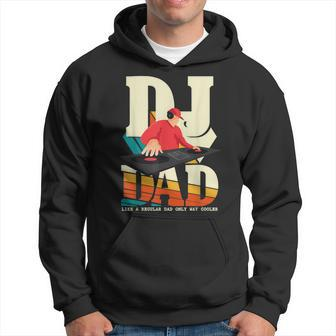Mens Dj Dad Vintage Funny Beat Disc Jockey Fathers Day Mens Hoodie - Seseable
