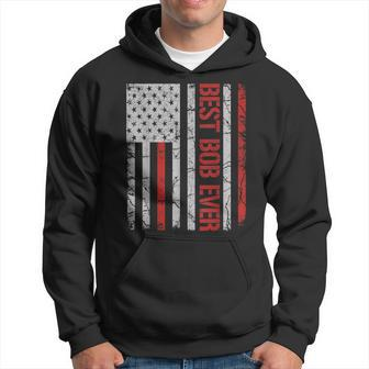 Mens Fathers Day Best Bob Ever With Us American Flag Hoodie - Thegiftio UK