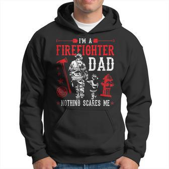 Mens Firefighter Dad Fire Rescue Fire Fighter Hoodie - Seseable