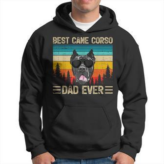Mens Funny Vintage Retro Best Cane Corso Dad Ever Fathers Day Hoodie - Seseable