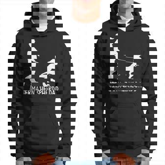 Mens German Shepherd Dad Dinosaur Gsd Owners Funny Fathers Day Hoodie - Thegiftio
