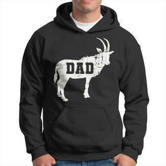 Mens Goat Dad All Time Greatest Vintage Hoodie - Seseable