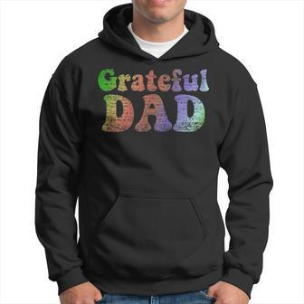 Mens Grateful Dad Vintage Fathers Day Gift Hoodie - Seseable