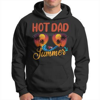 Mens Hot Dad Summer Father Grandpa Vintage Tropical Sunglasses Hoodie - Seseable