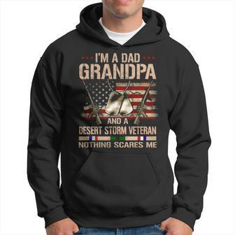 Mens I Am Veteran Grandpa Desert Storm Veteran Gift Memorial Day Hoodie - Seseable
