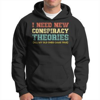 Mens I Need New Conspiracy Theories Conservative Usa Libertarian Hoodie | Mazezy UK