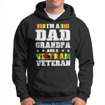 Mens Im A Dad Grandpa And A Vietnam Veteran Fathers Day Hoodie - Seseable