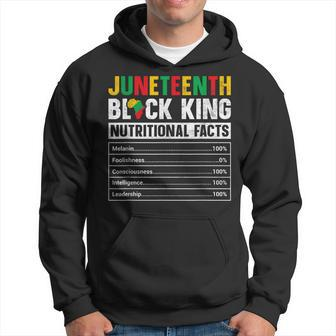 Mens Junenth Black King Nutritional Facts Melanin Men Father Hoodie | Mazezy