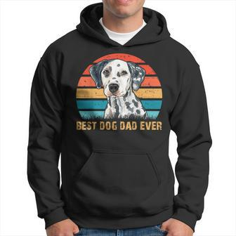 Mens Mens Quote Best Dog Dad Ever Vintage Dalmatian Lover Hoodie - Seseable