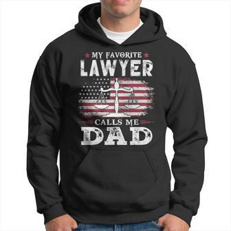 Mens My Favorite Lawyer Calls Me Dad Usa Flag Dad Father Gift Hoodie - Seseable