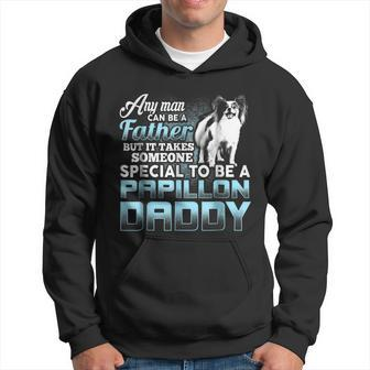 Mens Papillon Daddy Fathers Day Gift Papillon Lovers Hoodie | Mazezy