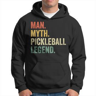 Mens Pickleball Funny Man Myth Legend Fathers Day Vintage Hoodie - Seseable