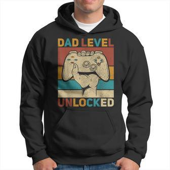 Mens Pregnancy Announcement Dad Level Unlocked Soon To Be Father Hoodie - Thegiftio UK