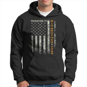 Mens Promoted To Big Brother 2023 First Time Fathers Day New Dad Hoodie - Thegiftio