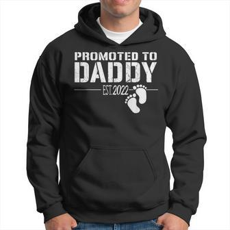 Mens Promoted To Daddy 2022 Funny Gift For New Dad First Time Dad Hoodie - Seseable