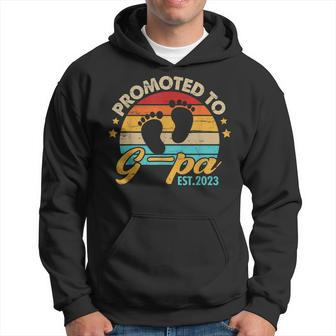 Mens Promoted To G Pa 2023 Fathers Day Funny First Time Dad Hoodie - Seseable