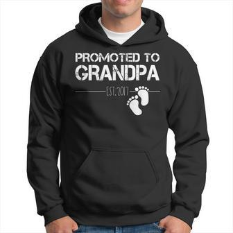 Mens Promoted To Grandpa Est 2017 New Gift Gift For Mens Hoodie | Mazezy