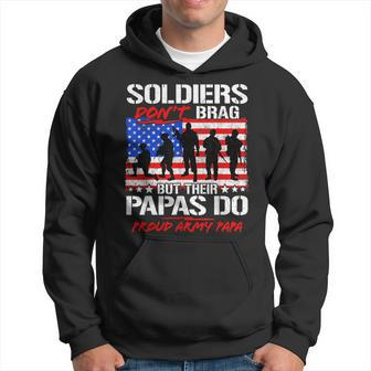Mens Proud Army Papa Soldiers Dont Brag - Military Grandpa Gifts Hoodie - Seseable