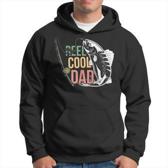 Mens Reel Cool Dad Fathers Day Fisherman Fishing Vintage Hoodie - Seseable