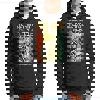 Mens Reel Cool Papa Vintage Fisherman Fathers Day Dad Fathers Day Hoodie - Thegiftio UK