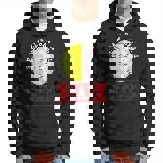 Mens Softball & Baseball Dad Softball Baseball Dad Hoodie | Mazezy