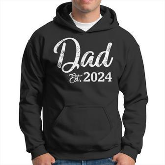 Mens Soon To Be Dad Est 2024 Fathers Day New Dad Vintage Mens Hoodie - Thegiftio UK