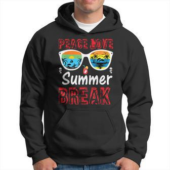 Mens Summer Summer Essentials Peace Love Summer Break Hoodie - Thegiftio UK
