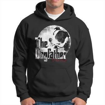 Mens The Dogfather | Pitbull Dad Dog | Fathers Day Gift Hoodie - Seseable