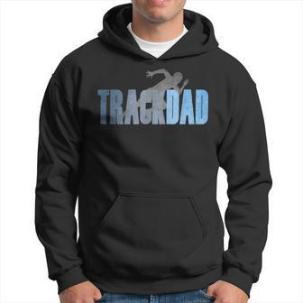 Mens Track Dad Track & Field Runner Cross Country Running Father Hoodie - Seseable