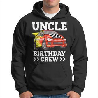 Mens Uncle Birthday Crew Race Car Racing Car Theme  Hoodie