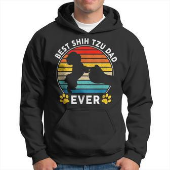 Mens Vintage Best Shih Tzu Dog Dad Ever Fathers Day Gifts Hoodie - Seseable