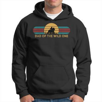 Mens Vintage Dad Of The Wild One Gorilla 1St Birthday Daddy Hoodie - Seseable