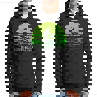 Mens Vintage Retro Best Snowmobile Dad Ever Funny Fathers Day Hoodie | Seseable UK