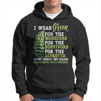 Mental Health Awareness Matters Support I Wear Green Warrior Hoodie | Mazezy