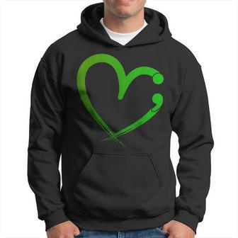 Mental Health Matters Semicolon Heart Awareness Month Hoodie | Mazezy
