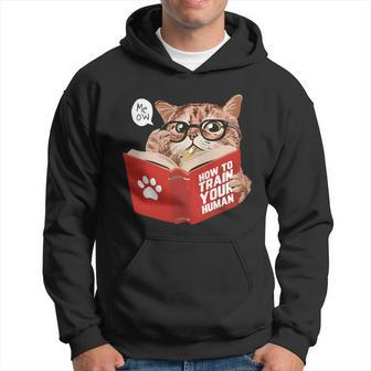 Meow How To Train Your Human Funny Cat Hoodie - Monsterry CA