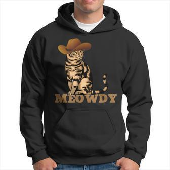 Meowdy Funny Cat Country Music Meow Howdy Hoodie - Seseable