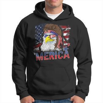 Merica Bald Eagle Mullet 4Th Of July American Flag Patriotic Hoodie | Mazezy AU