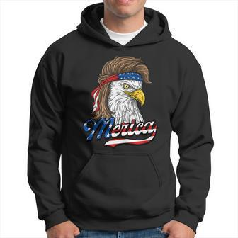 Merica - Patriotic Usa Eagle Of Freedom - 4Th Of July Hoodie - Seseable