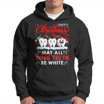 Merry Christmas May All Your Th Be White Th Xmas Trees Men Hoodie - Thegiftio UK