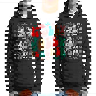 Merry Holly N Jolly Santa Christmas Smiling Teacher 2022 Men Hoodie - Thegiftio