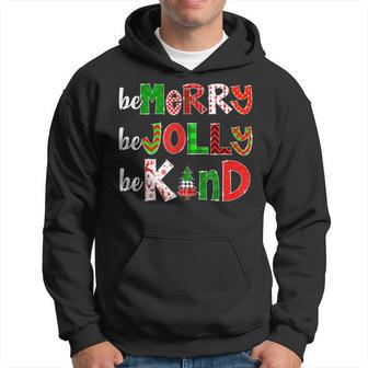 Be Merry Be Jolly Be Kind Merry Christmas Teacher Xmas Pjs Men Hoodie - Thegiftio UK
