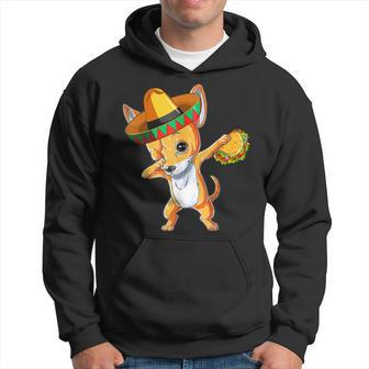 Mexican Chihuahua Dog Dabbing Sombrero Taco Cinco De Mayo Hoodie | Mazezy