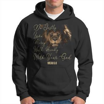 Micah 68 T Bible Verse Do Justice Love Mercy Walk Humbly T Hoodie - Seseable