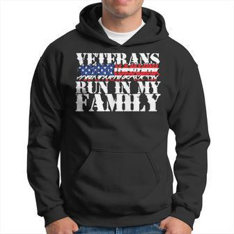 Military Runner Running Gift T - Veteran Pride Quote Men Hoodie Graphic Print Hooded Sweatshirt - Seseable