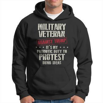Military Veterans Against Trump Anti Cool Democrat Gifts Hoodie | Mazezy