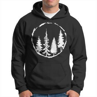 Minimalist Tree Design Forest Outdoors And Nature Graphic Hoodie - Seseable